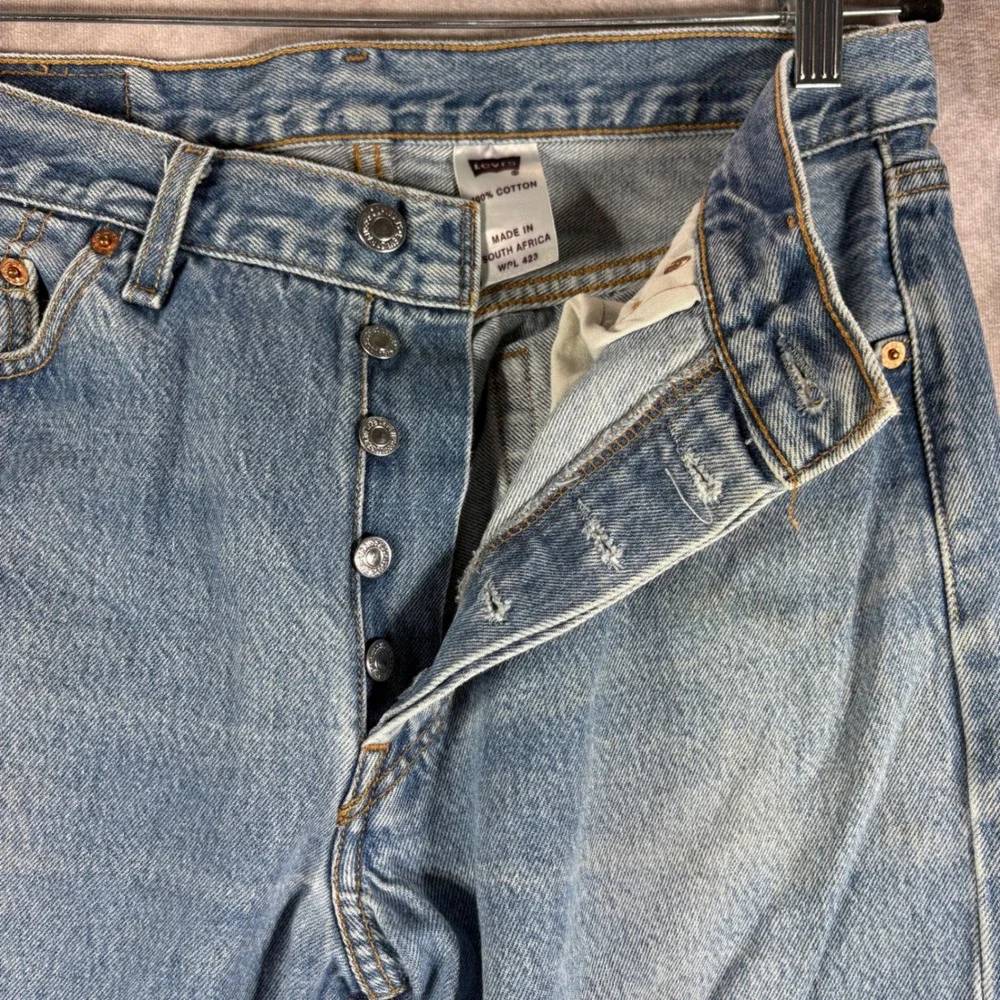 Levi's Jeans Mens 35x31 Blue 501 XX Straight Leg Button Fly Vintage Denim $65